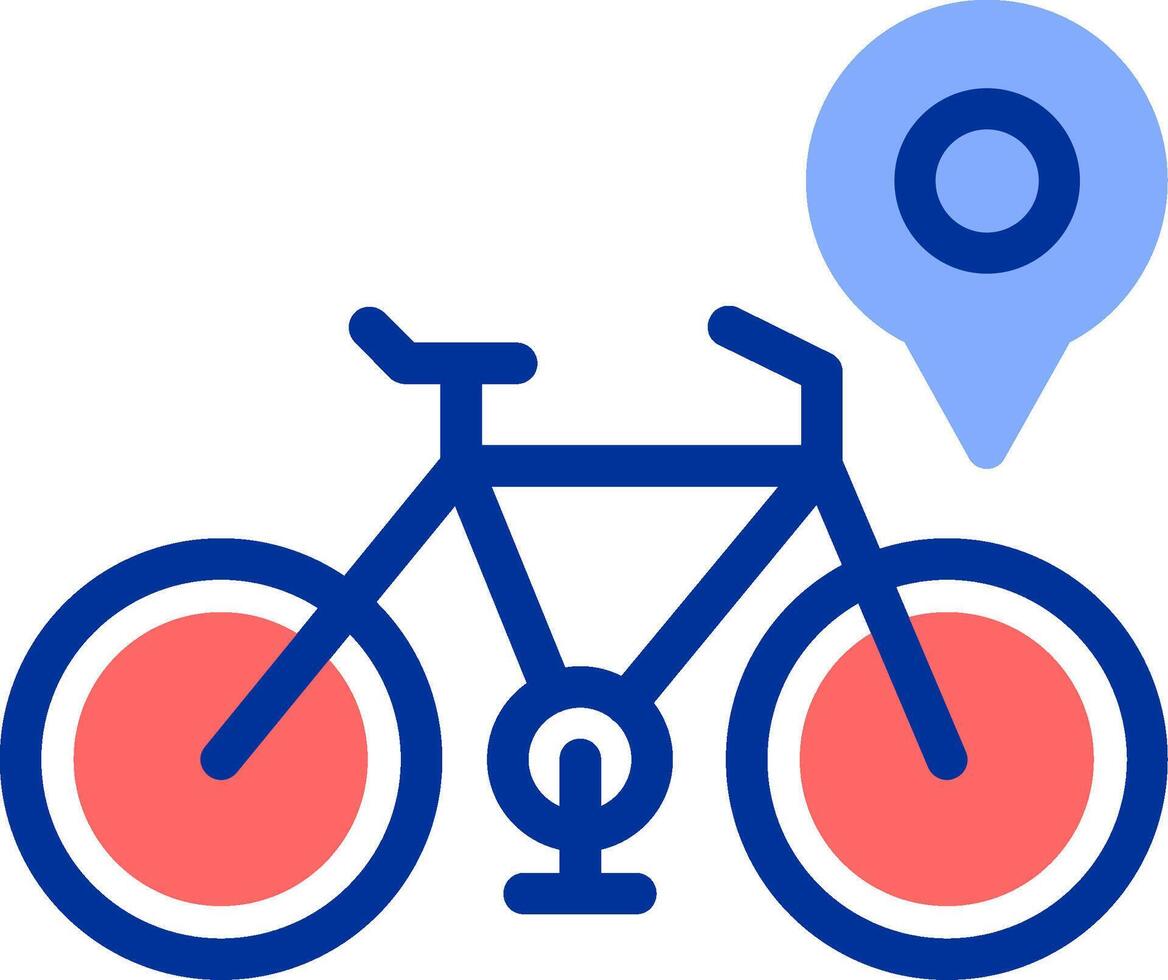 Bicycle Color Filled Icon vector