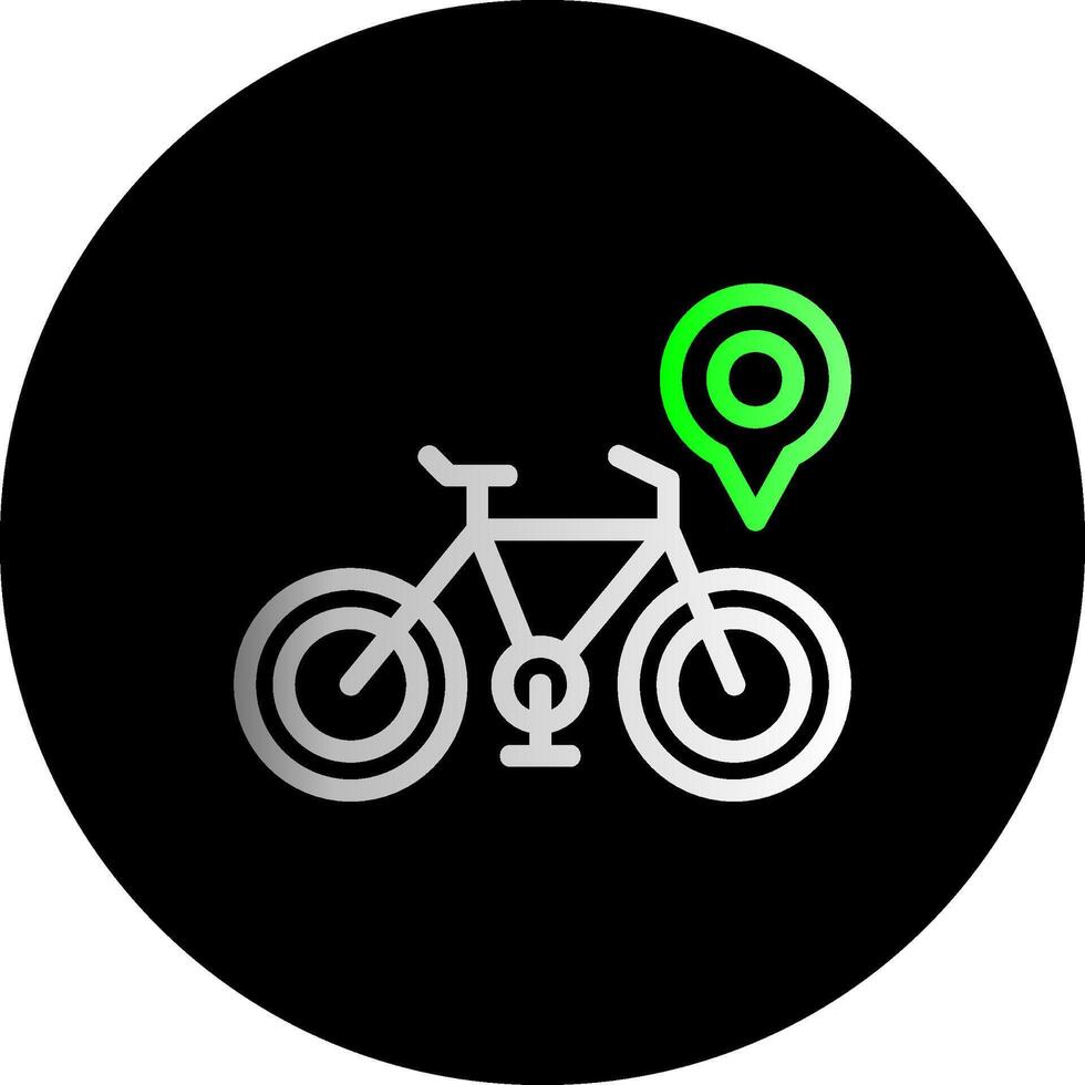 Bicycle Dual Gradient Circle Icon vector