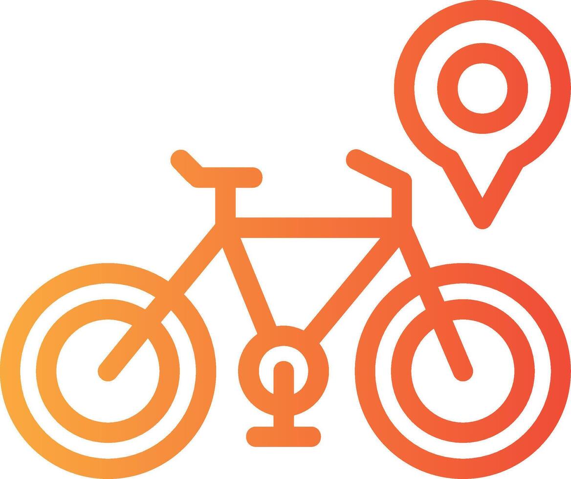 Bicycle Linear Gradient Icon vector
