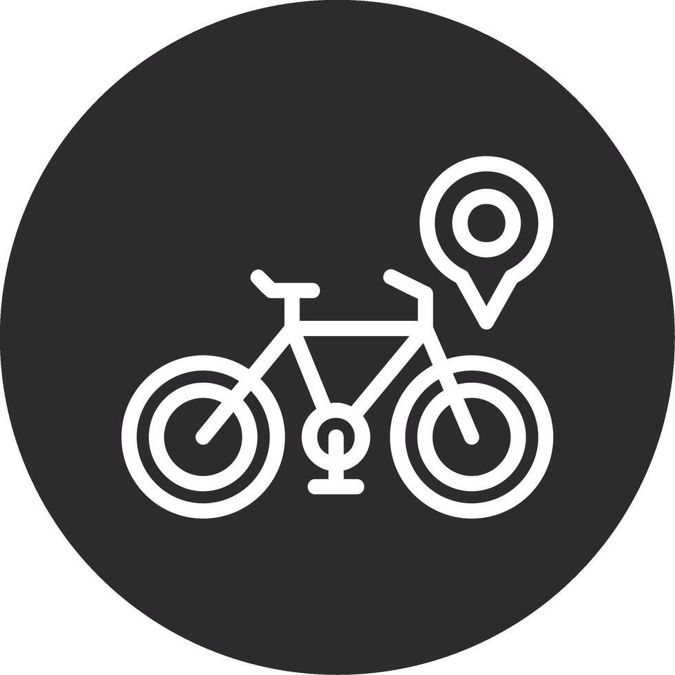 bicicleta invertido icono vector