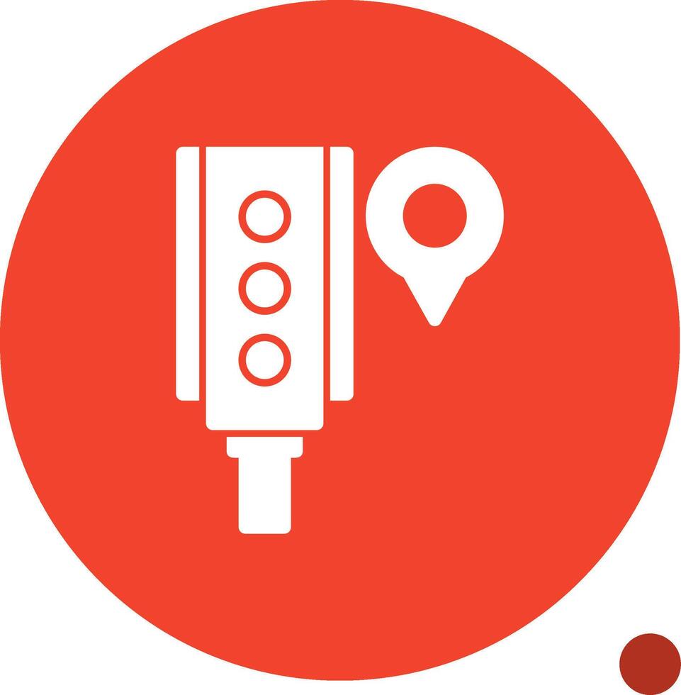 Traffic Light Glyph Shadow Icon vector