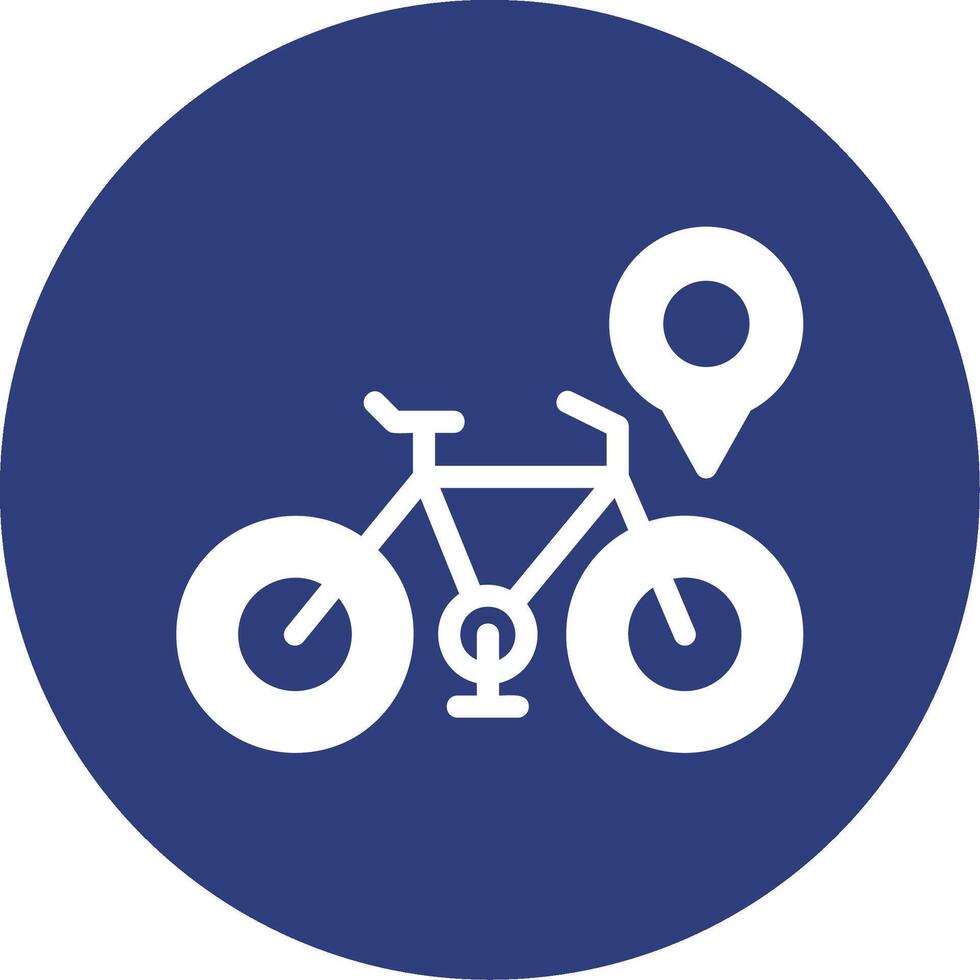 Bicycle Glyph Circle Icon vector