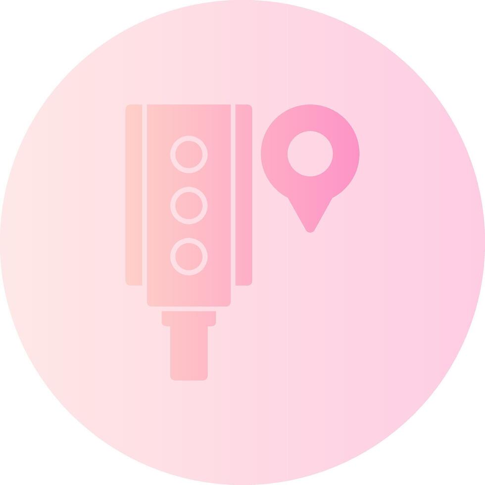 Traffic Light Gradient Circle Icon vector