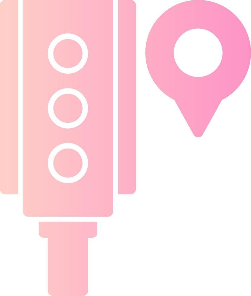 Traffic Light Solid Multi Gradient Icon vector