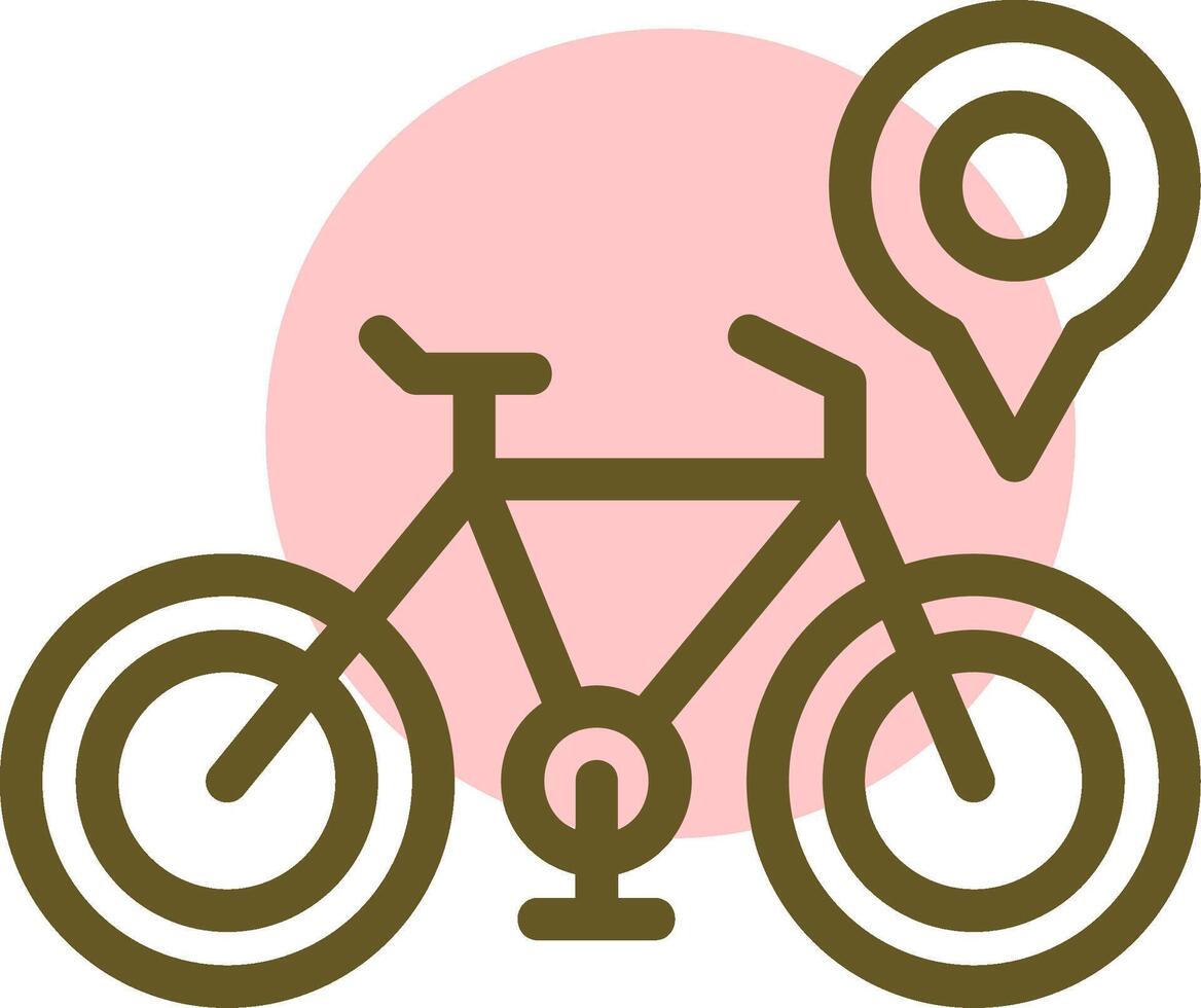 bicicleta lineal circulo icono vector