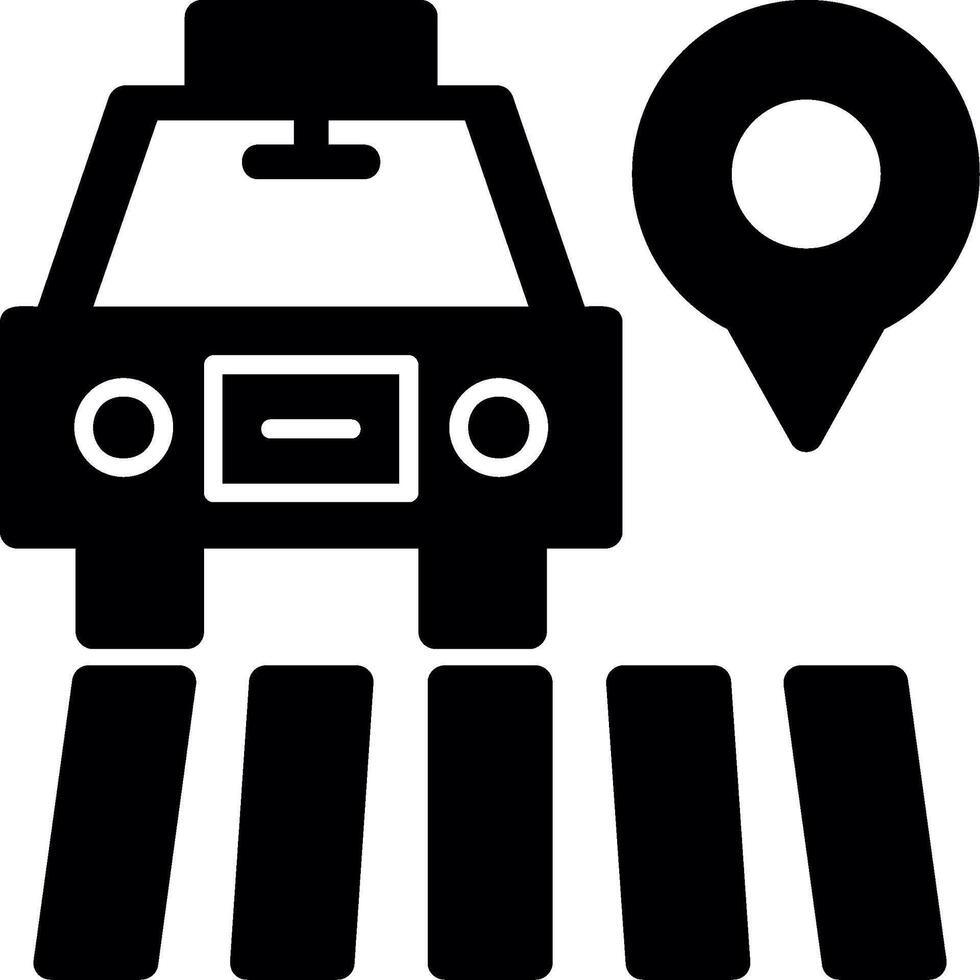 Crosswalk Glyph Icon vector