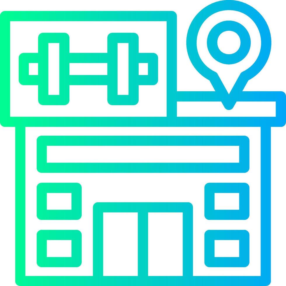 Gym Linear Gradient Icon vector