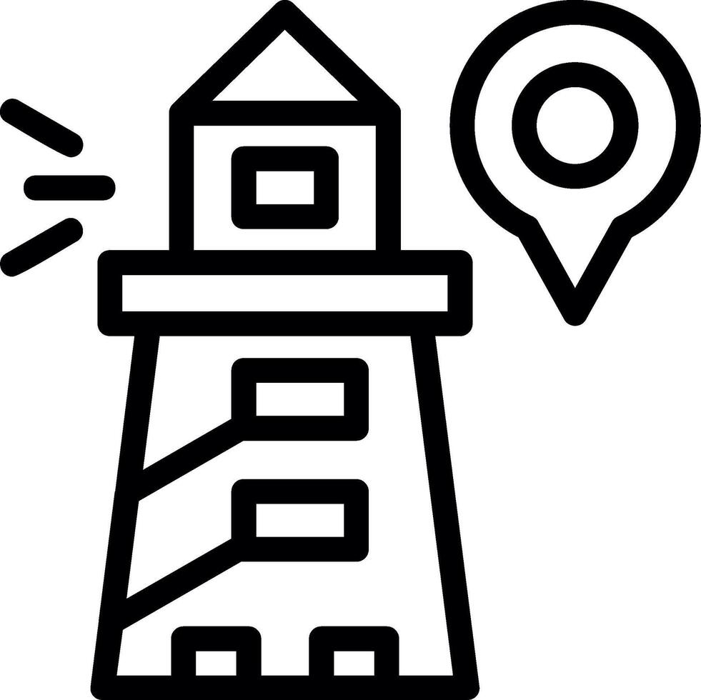 Lighthouse Line Icon vector