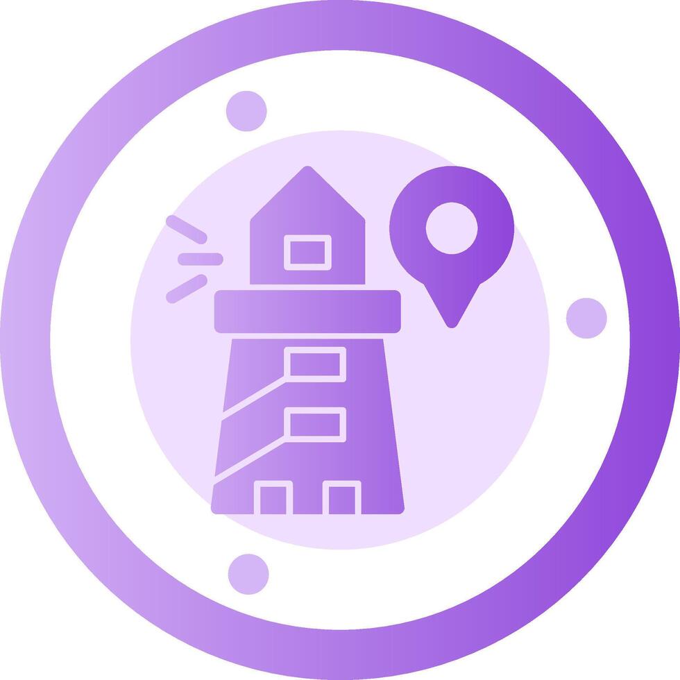 Lighthouse Glyph Gradient Icon vector