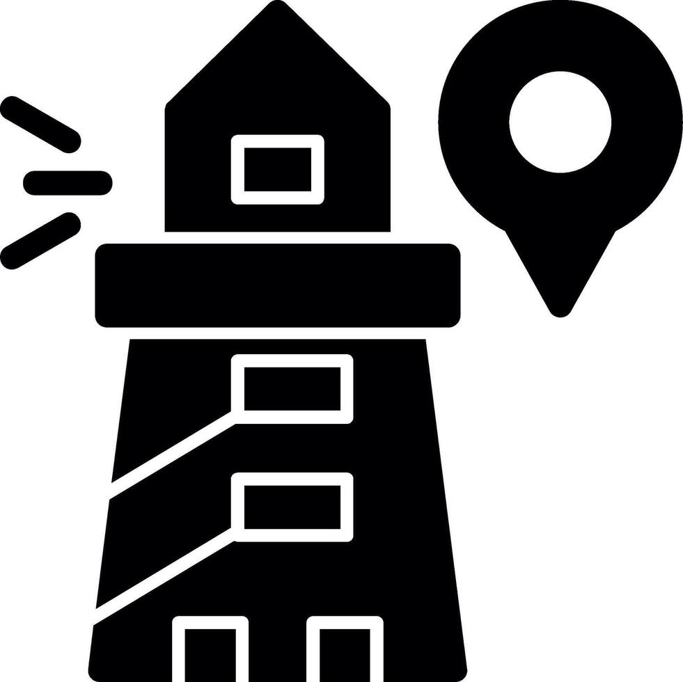 Lighthouse Glyph Icon vector