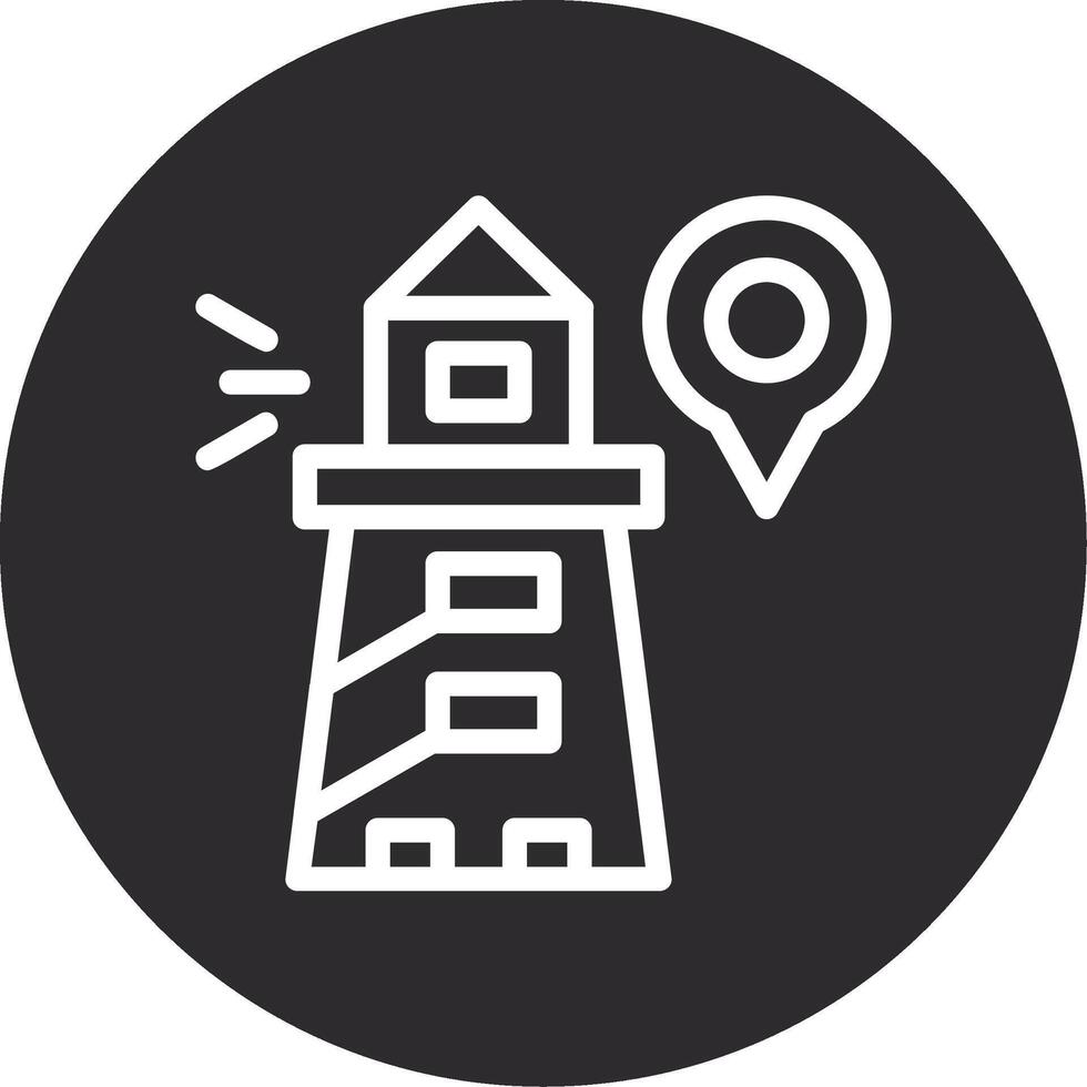 Lighthouse Inverted Icon vector