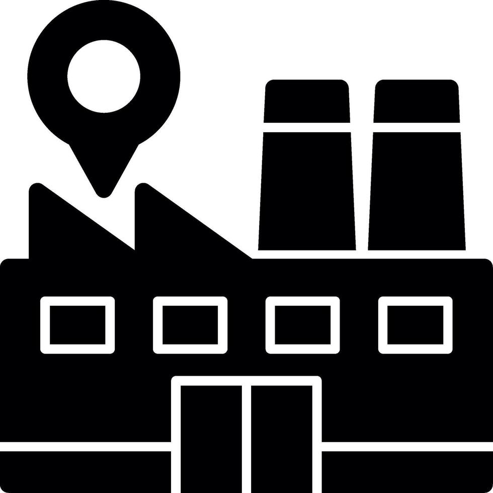 Factory Glyph Icon vector