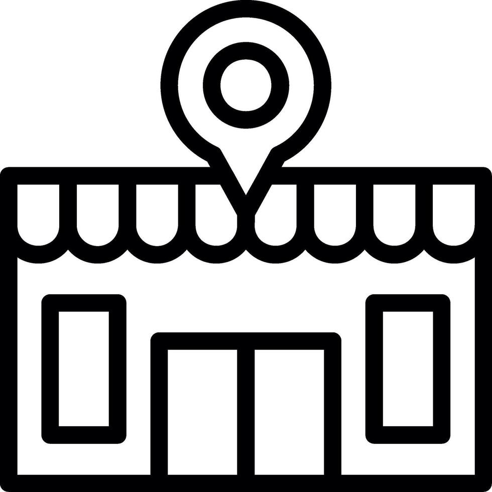 Grocery Store Line Icon vector