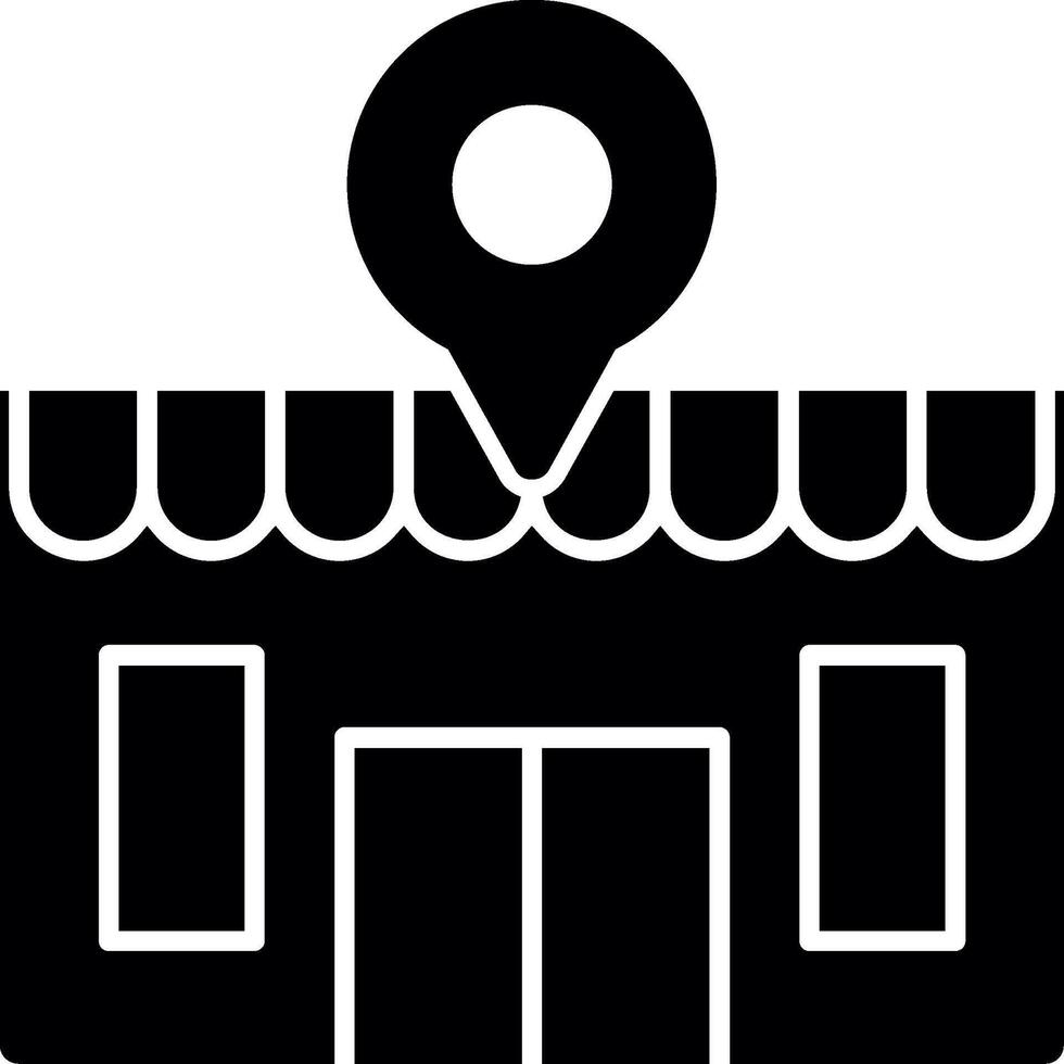 Grocery Store Glyph Icon vector