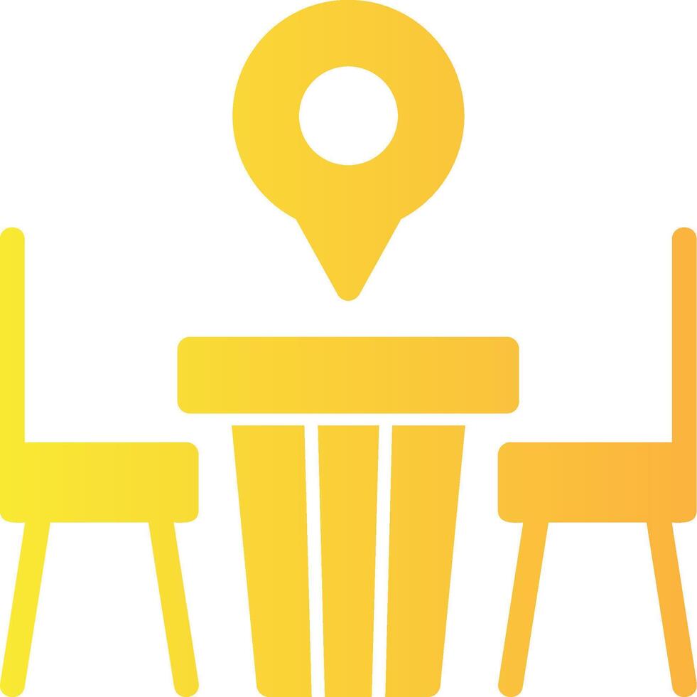 Restaurant Table Solid Multi Gradient Icon vector