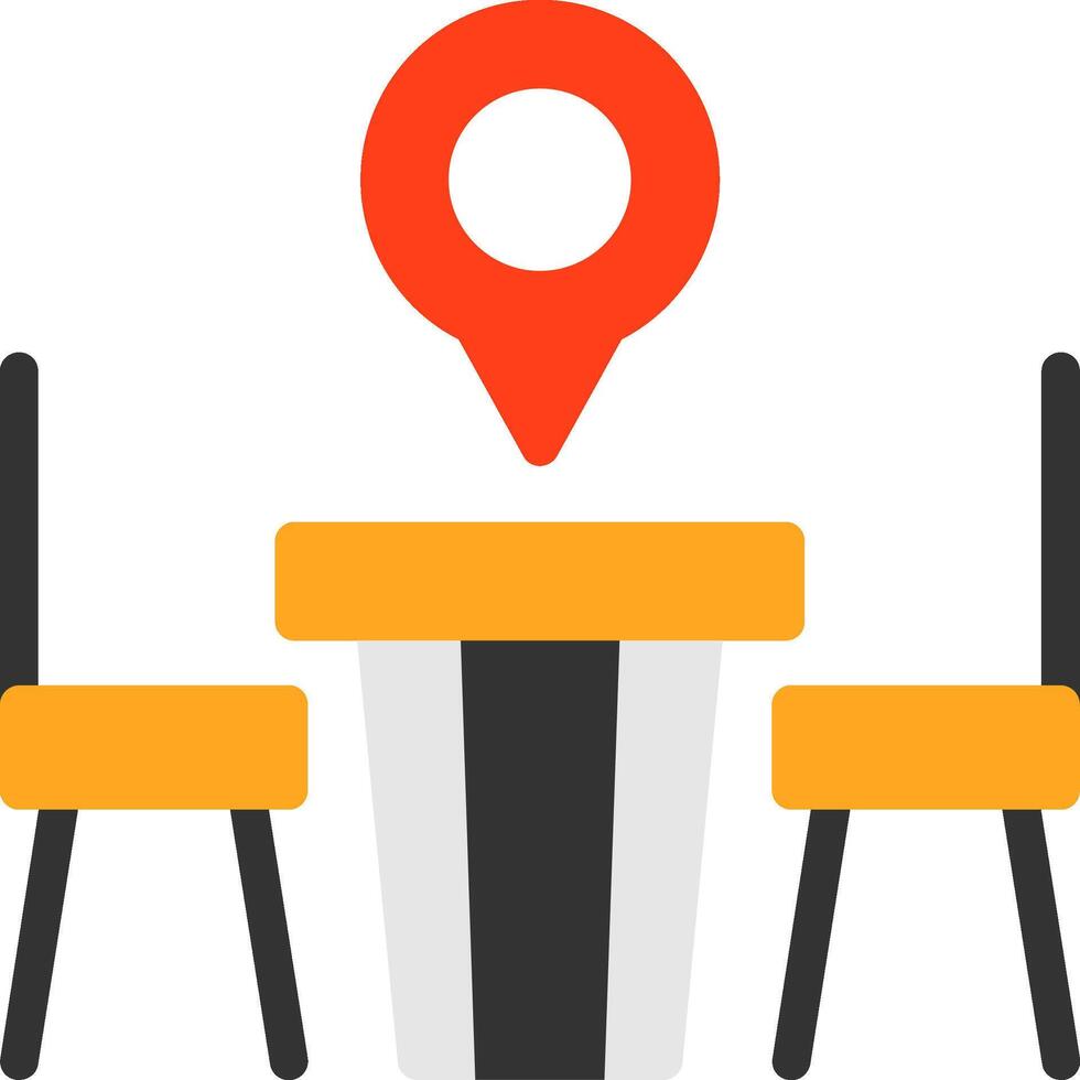 Restaurant Table Flat Icon vector
