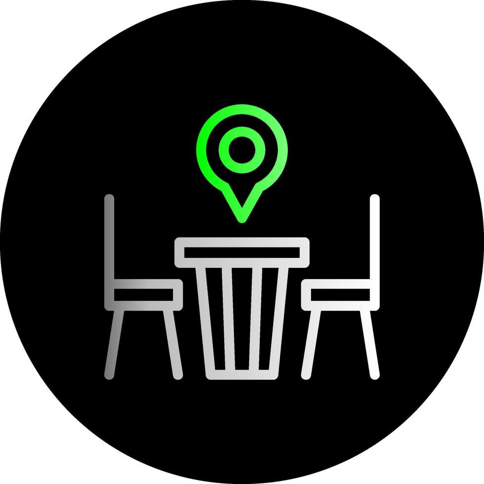 Restaurant Table Dual Gradient Circle Icon vector