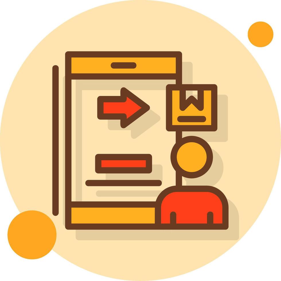 Business to consumer Filled Shadow Circle Icon vector