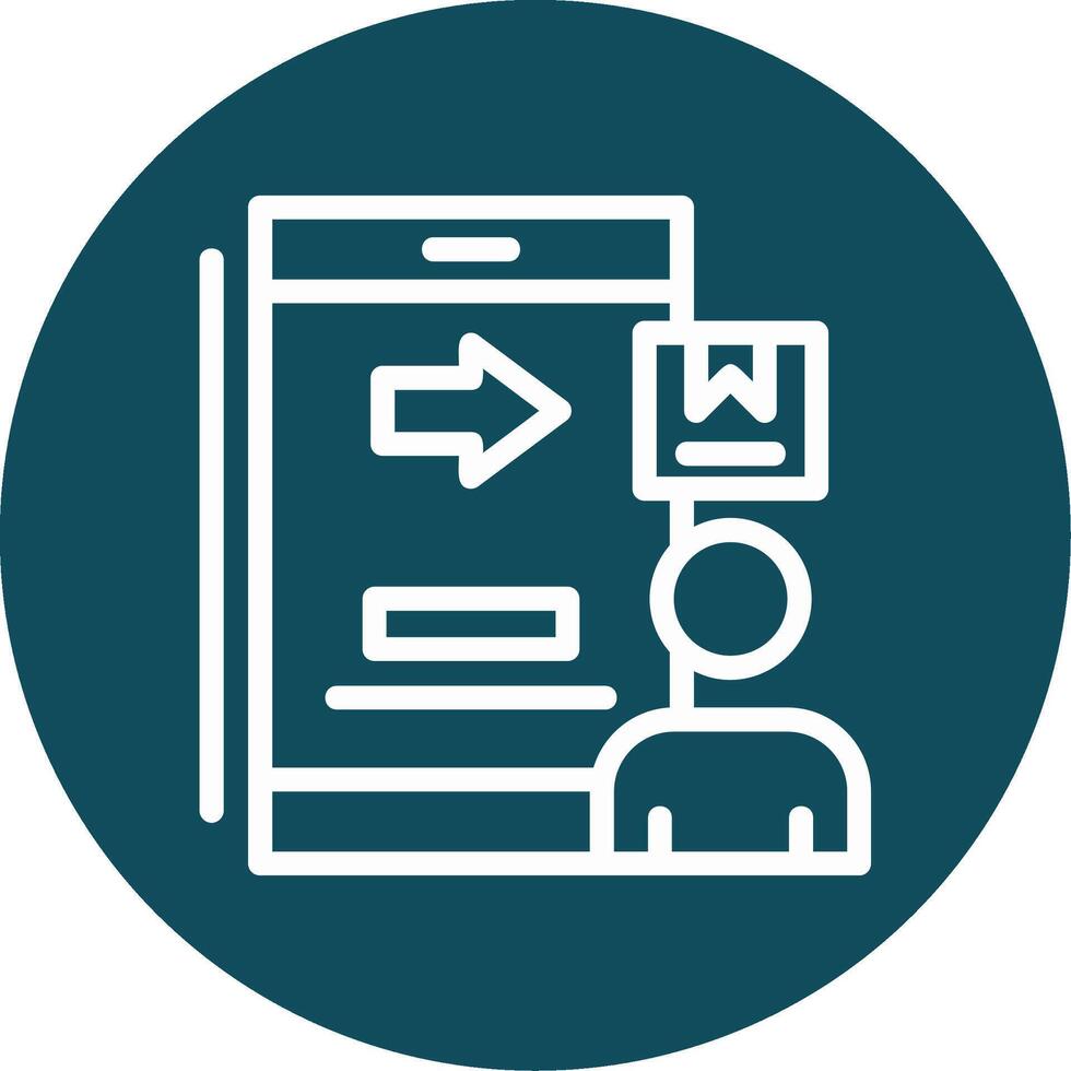 Business to consumer Outline Circle Icon vector
