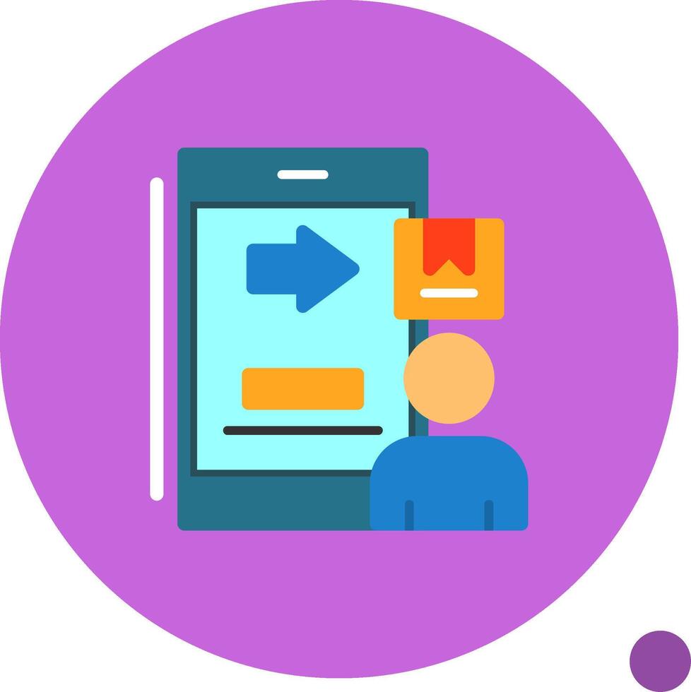 Business to consumer Flat Shadow Icon vector