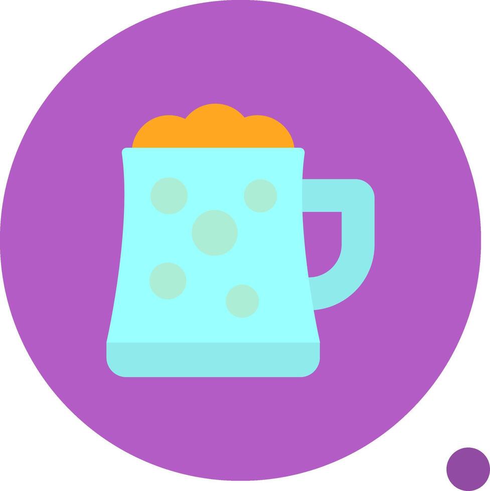 Beer Mug Flat Shadow Icon vector