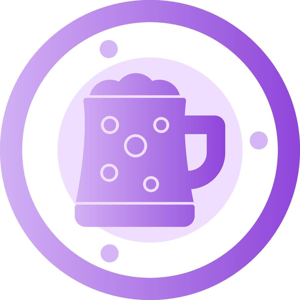 Beer Mug Glyph Gradient Icon vector