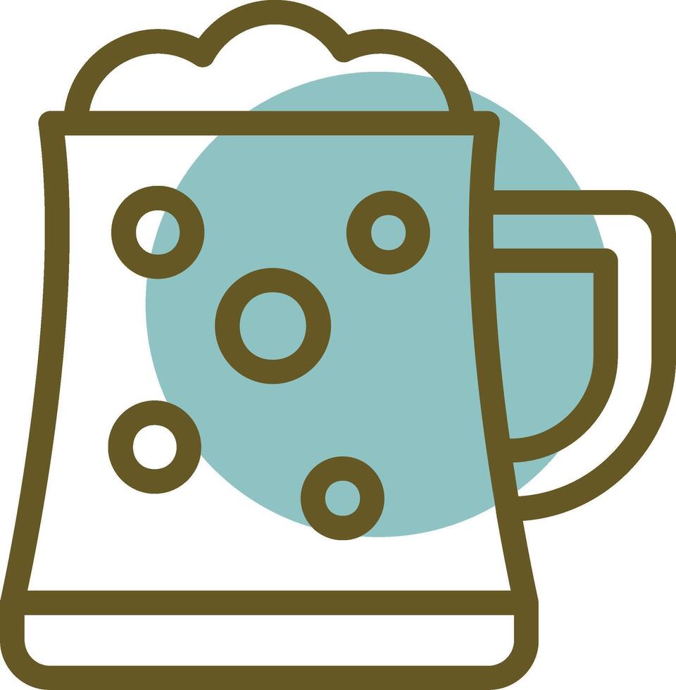 Beer Mug Linear Circle Icon vector