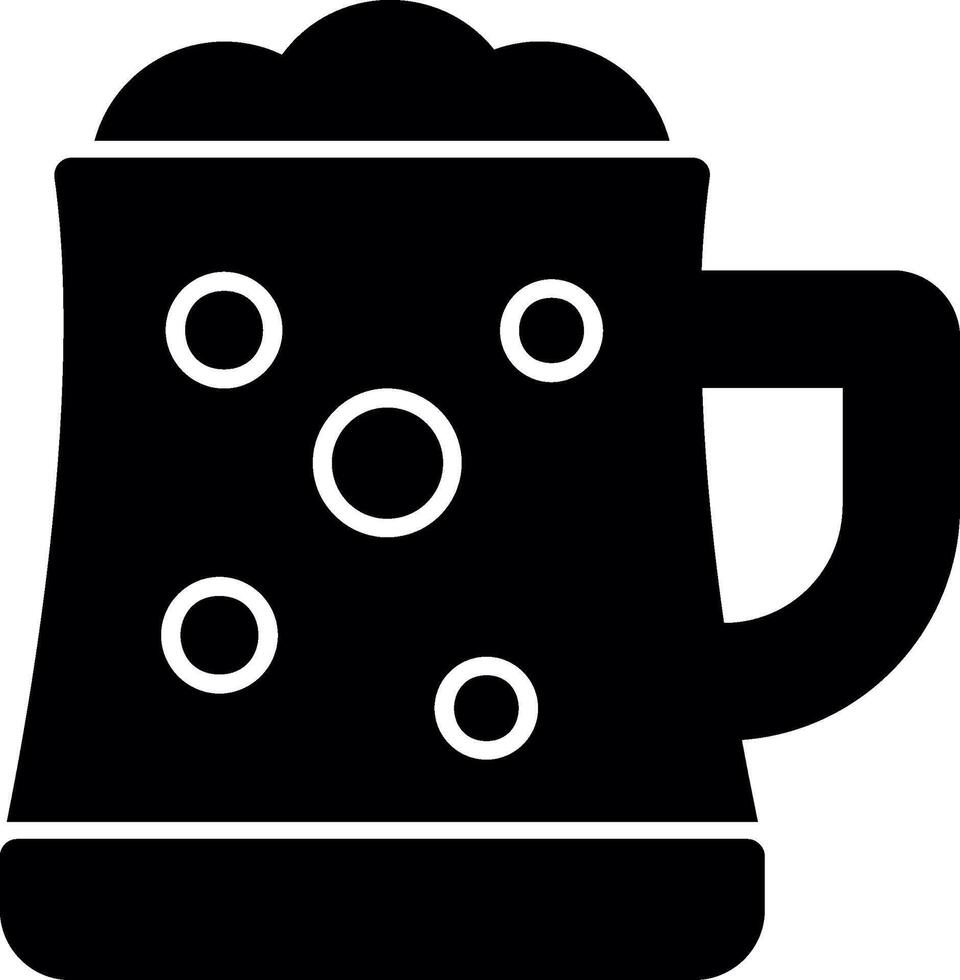 Beer Mug Glyph Icon vector