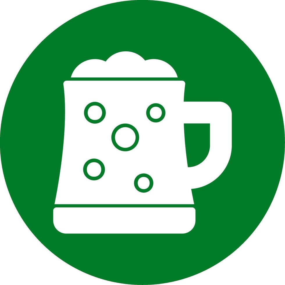 Beer Mug Glyph Circle Icon vector