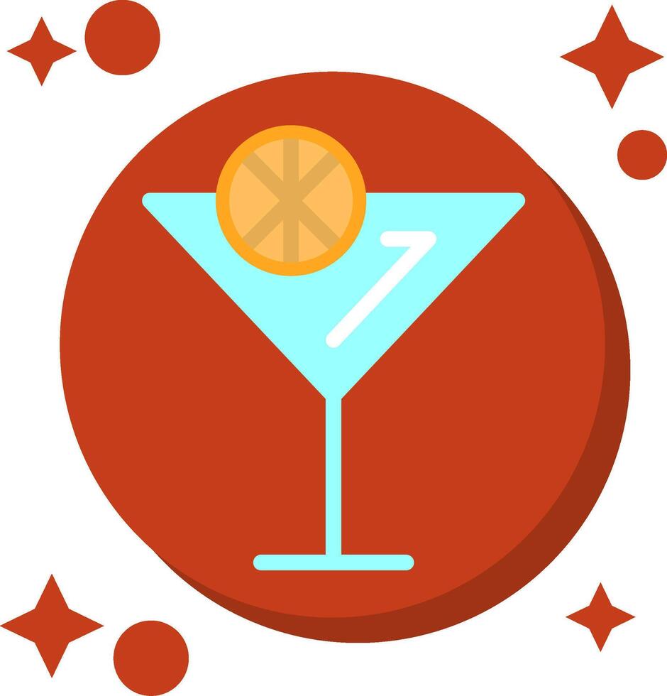 Cocktail Tailed Color Icon vector