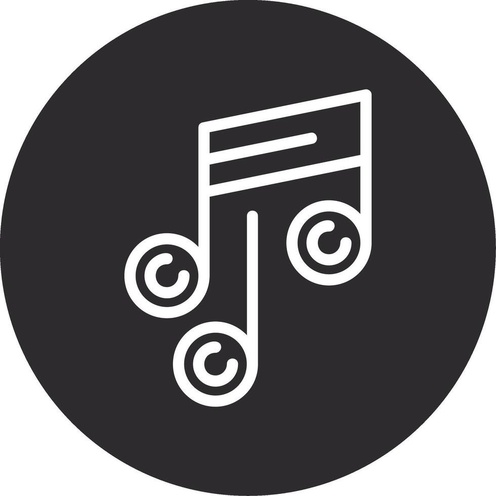 música Nota invertido icono vector