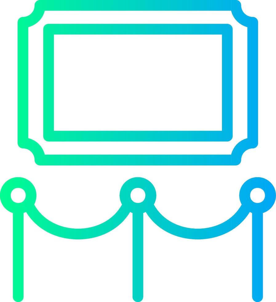 Art Gallery Linear Gradient Icon vector