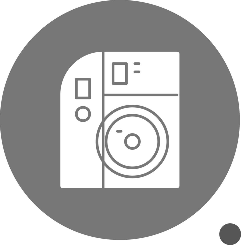 Camera Glyph Shadow Icon vector