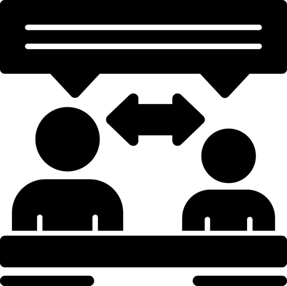 Mentorship Glyph Icon vector
