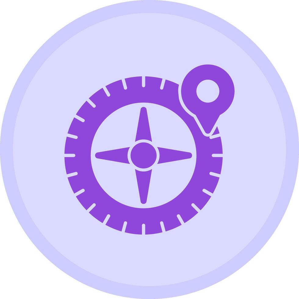 Compass Multicolor Circle Icon vector