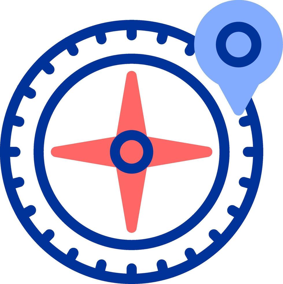 Compass Color Filled Icon vector