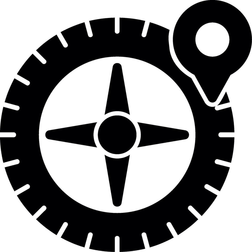 Compass Glyph Icon vector