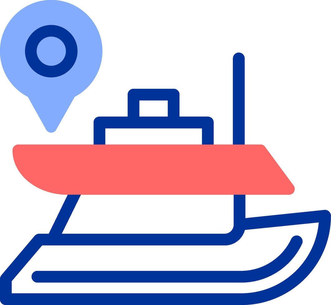 Yacht Color Filled Icon vector