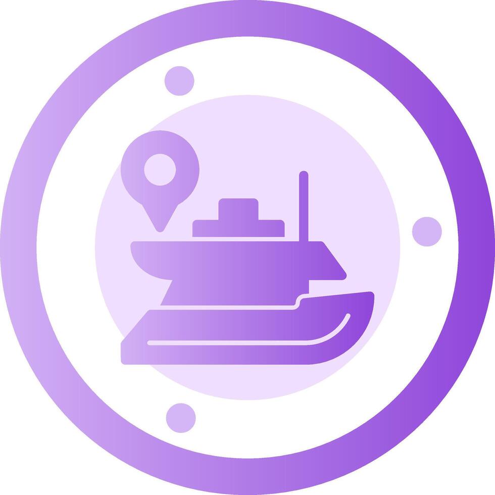 Yacht Glyph Gradient Icon vector