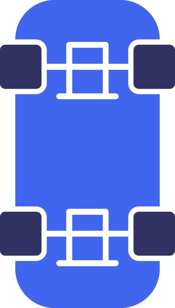 Skateboard Solid Two Color Icon vector