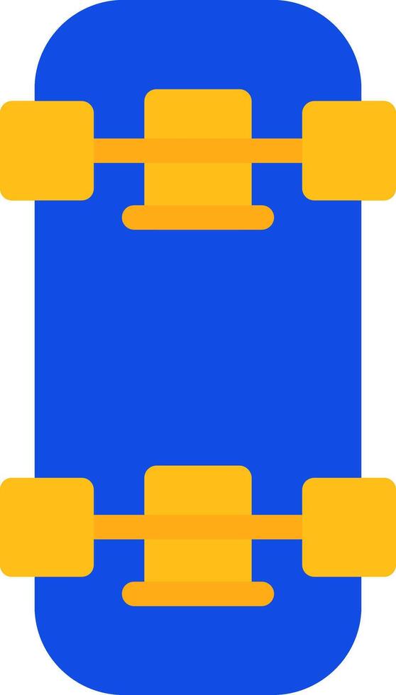 patineta plano dos color icono vector