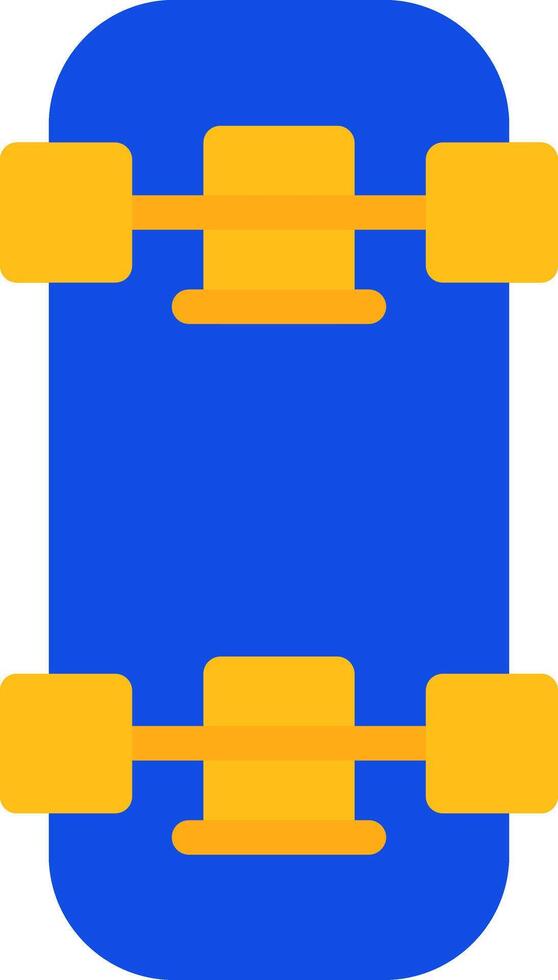 Skateboard Flat Two Color Icon vector