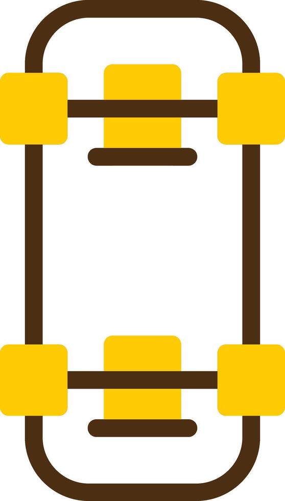 Skateboard Yellow Lieanr Circle Icon vector