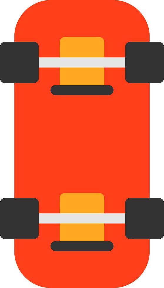 Skateboard Flat Icon vector