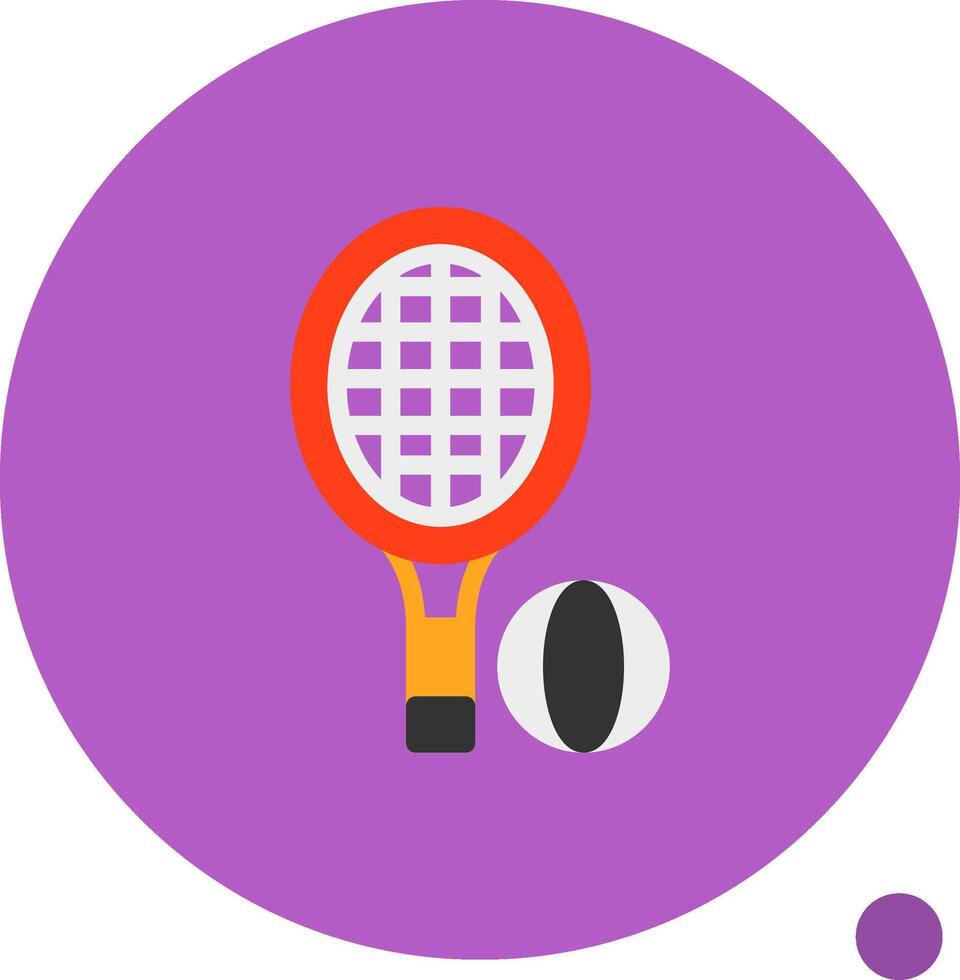 Tennis Flat Shadow Icon vector