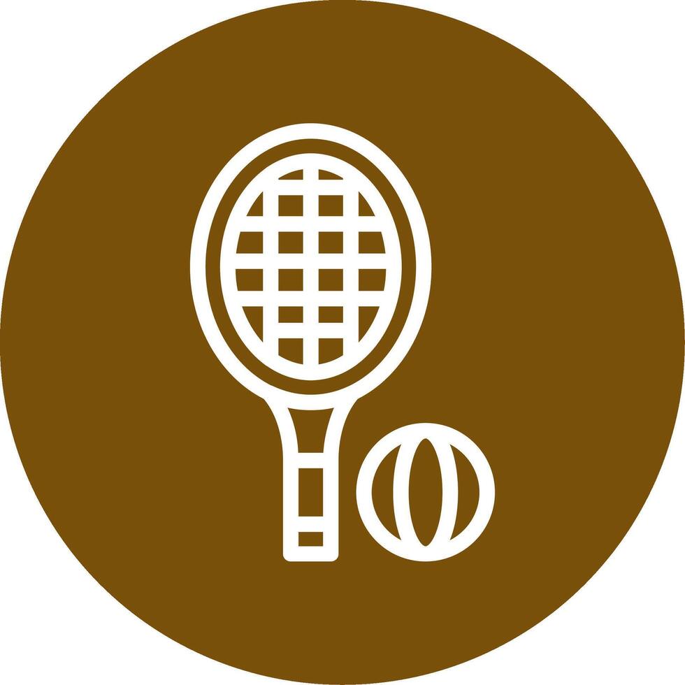 Tennis Outline Circle Icon vector