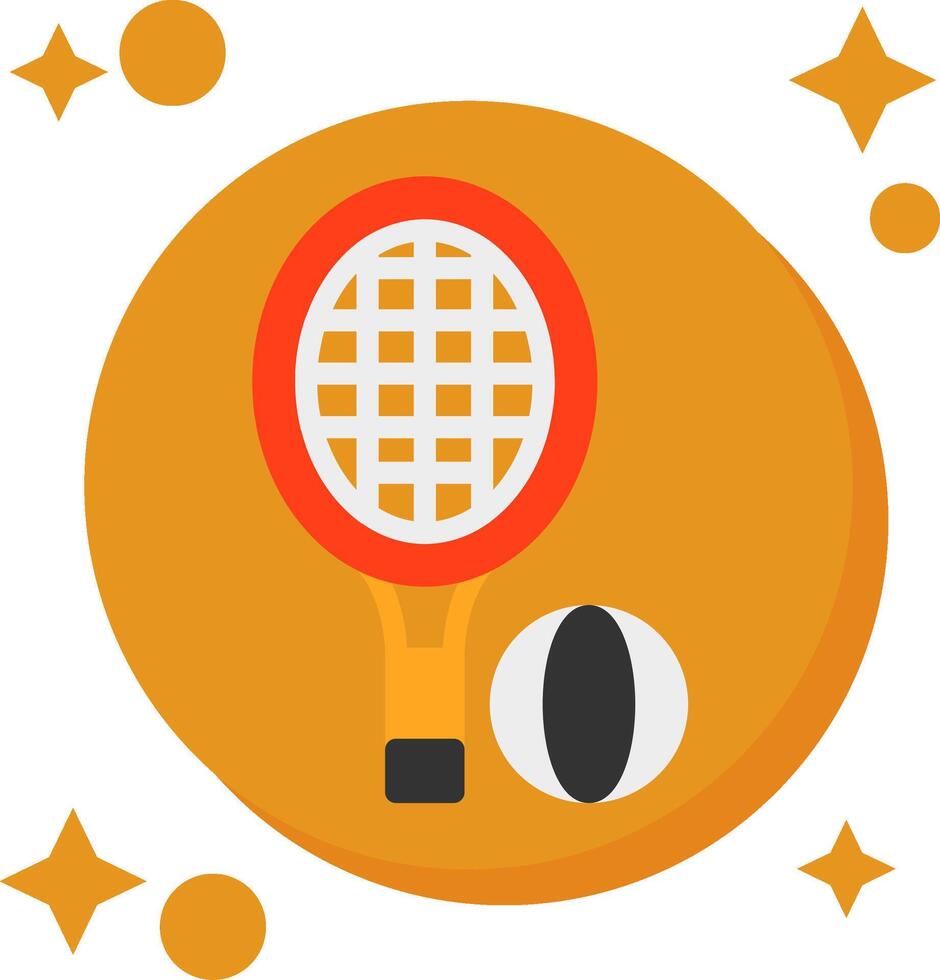 Tennis Tailed Color Icon vector