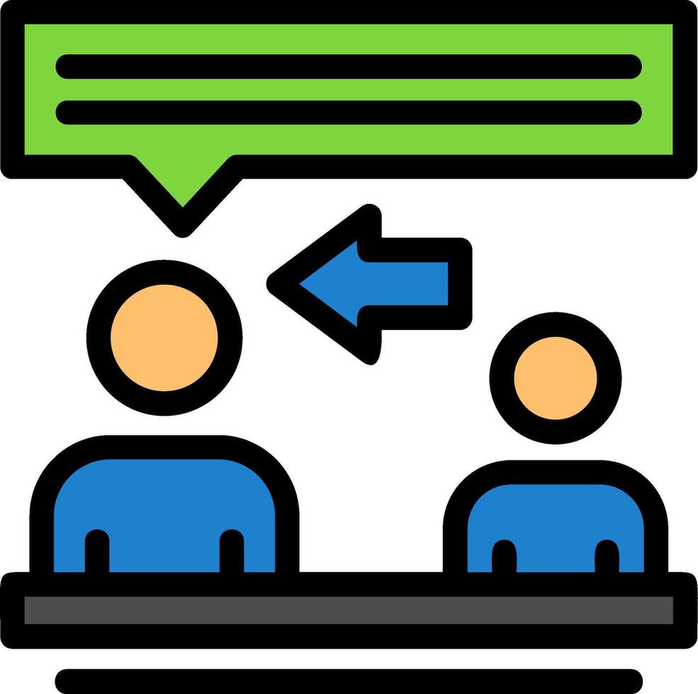 Consultation Line Filled Icon vector