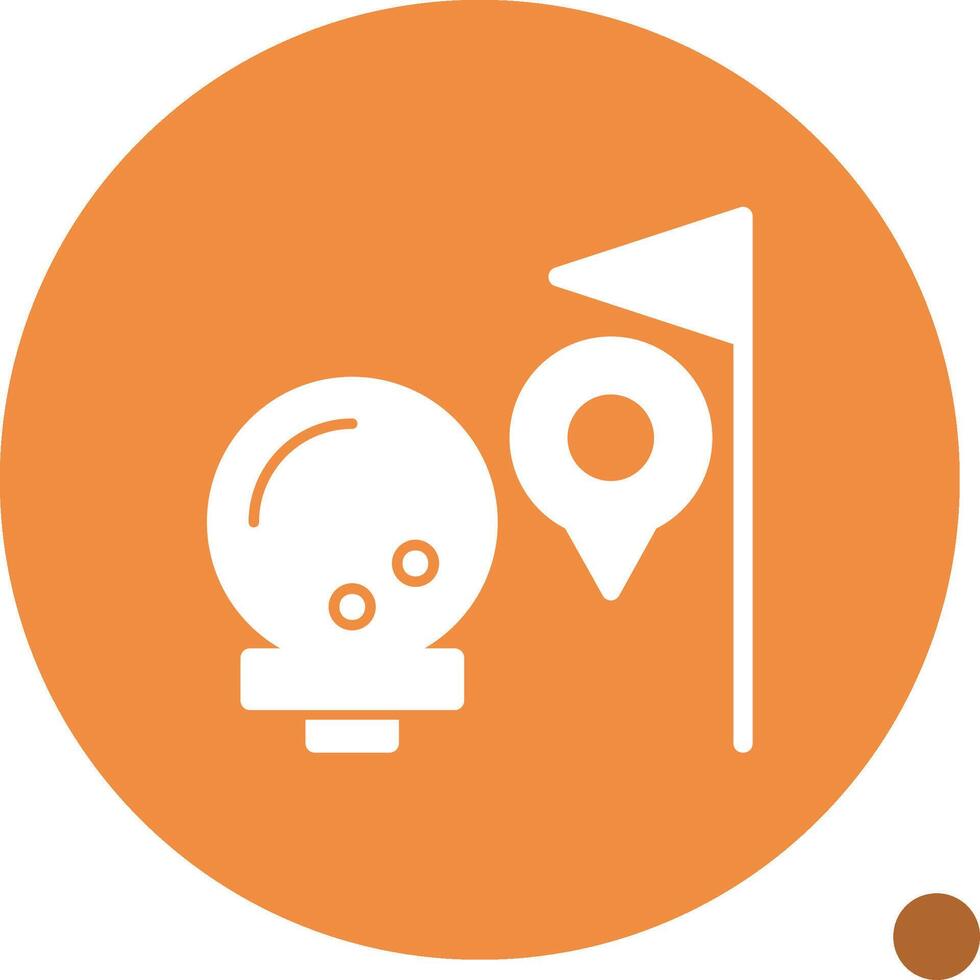 Golf Glyph Shadow Icon vector