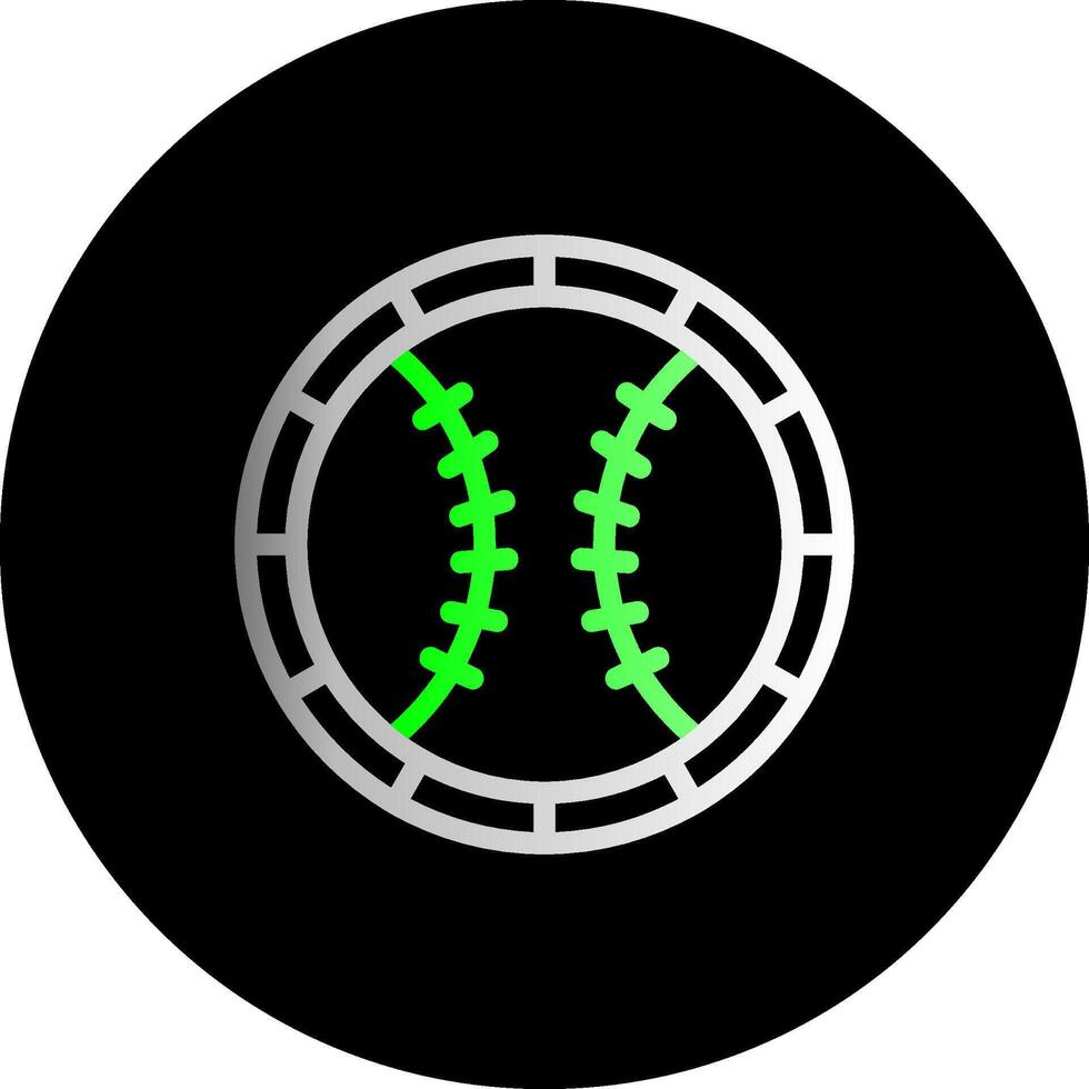 béisbol doble degradado circulo icono vector